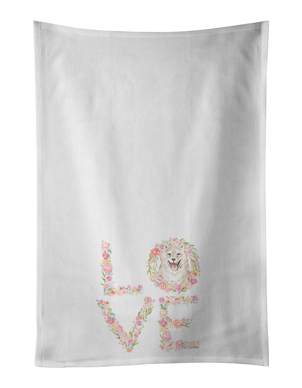 Buy this Shiba Inu #4 LOVE White Kitchen Towel Set of 2