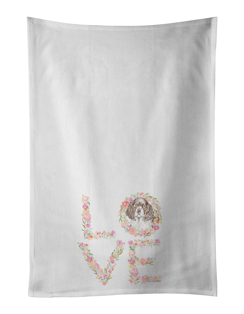 Buy this English Springer Spaniel #6 LOVE White Kitchen Towel Set of 2
