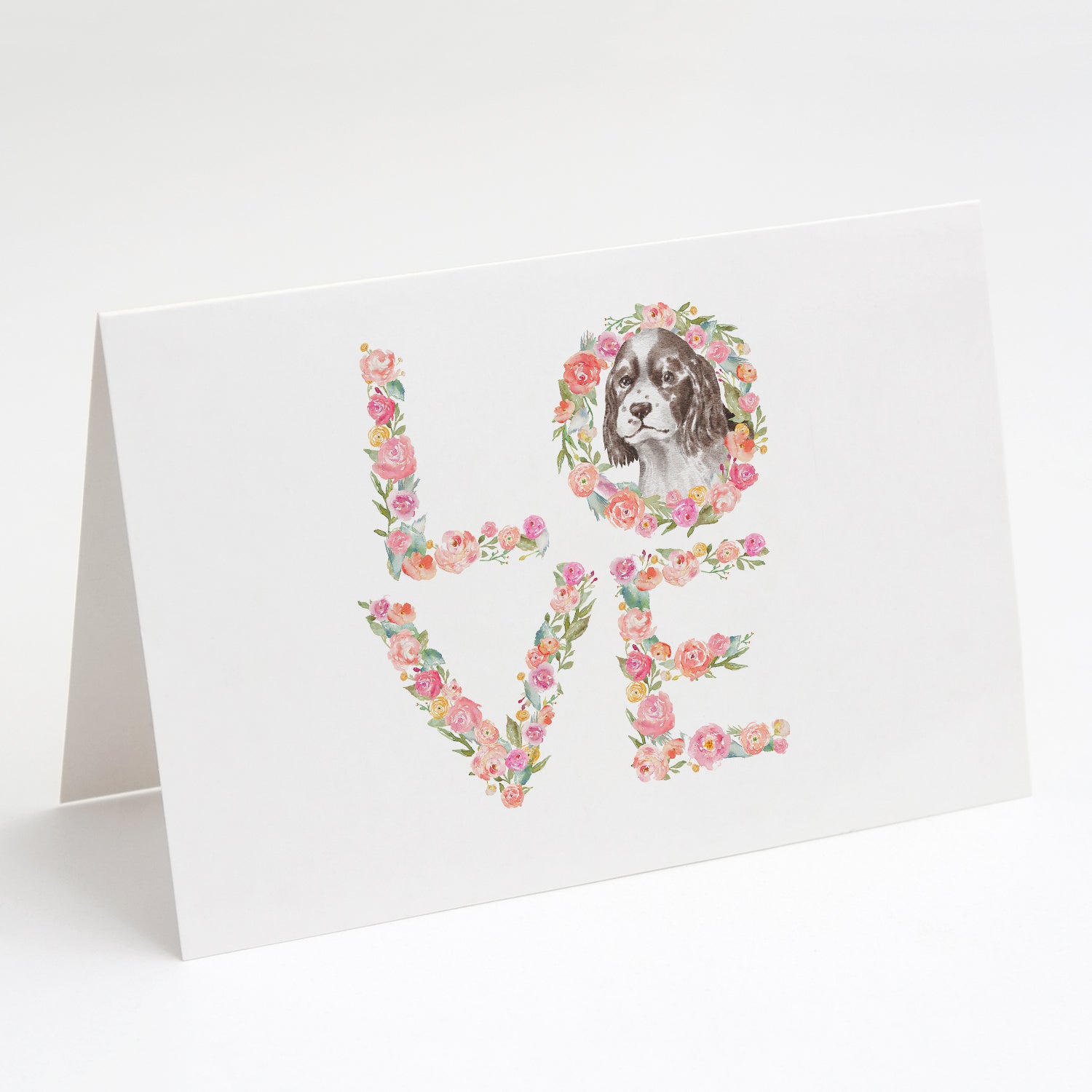 Buy this English Springer Spaniel #9 LOVE Greeting Cards and Envelopes Pack of 8