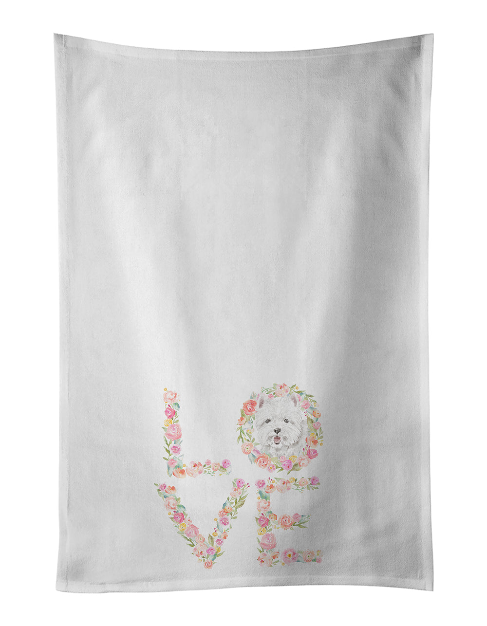 Buy this Westie #1 LOVE White Kitchen Towel Set of 2