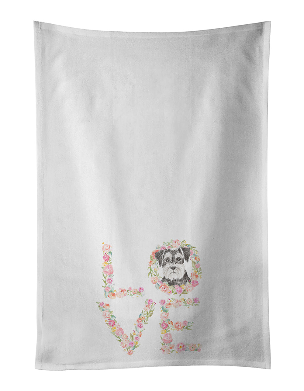 Buy this Schnauzer #2 LOVE White Kitchen Towel Set of 2