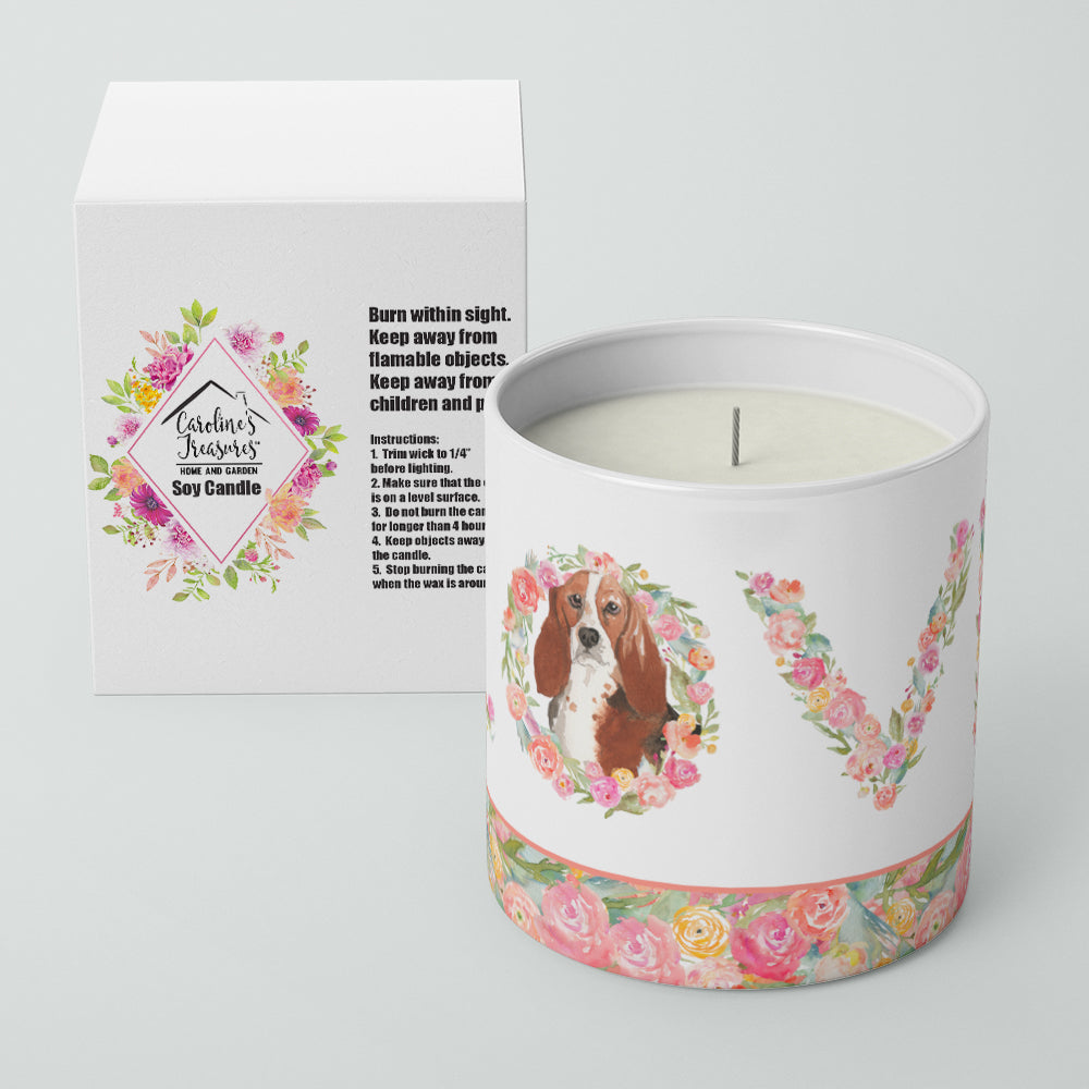 Basset Hound #2 Love 10 oz Decorative Soy Candle - the-store.com