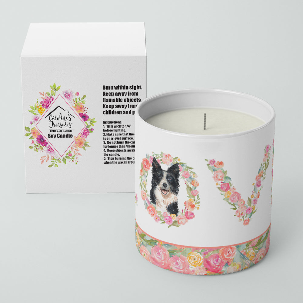 Border Collie Love 10 oz Decorative Soy Candle - the-store.com