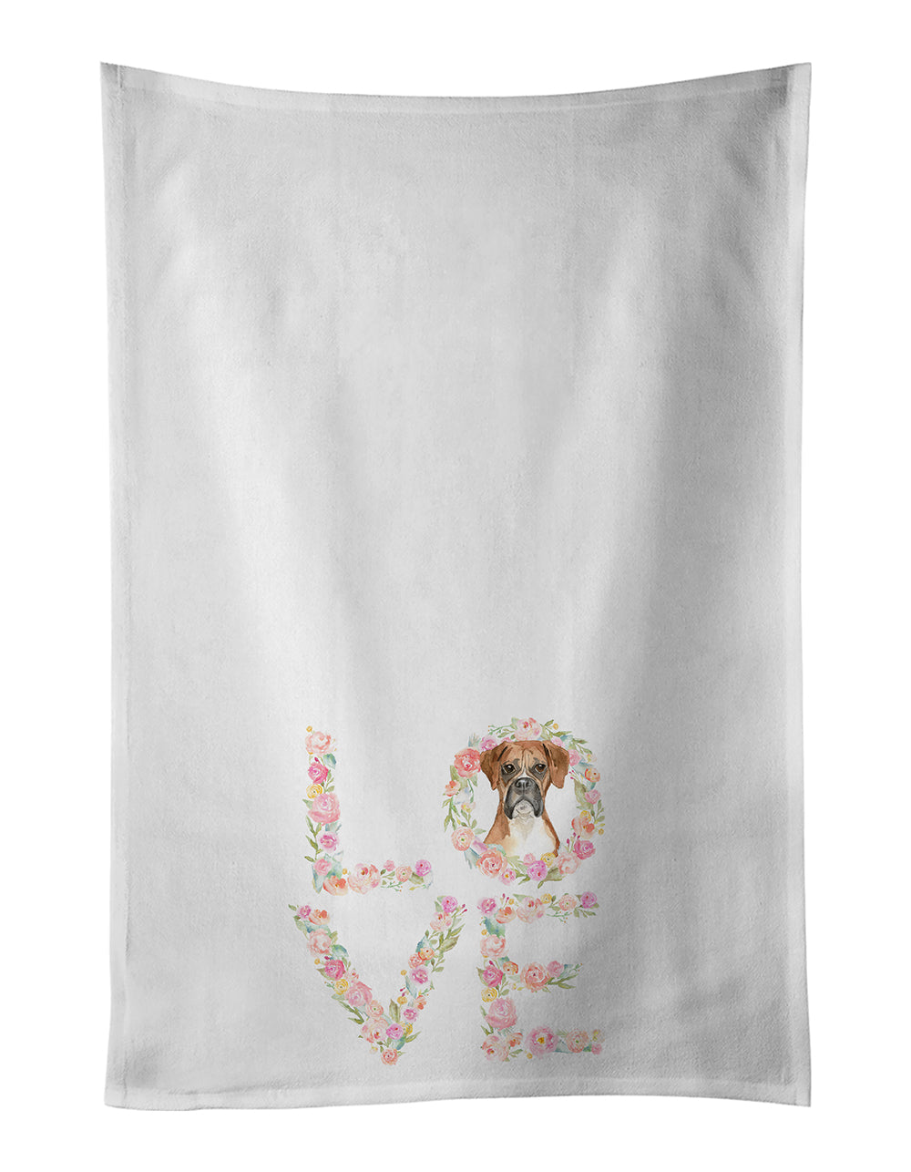 Buy this Boxer Love White Kitchen Towel Set of 2 Dish Towels