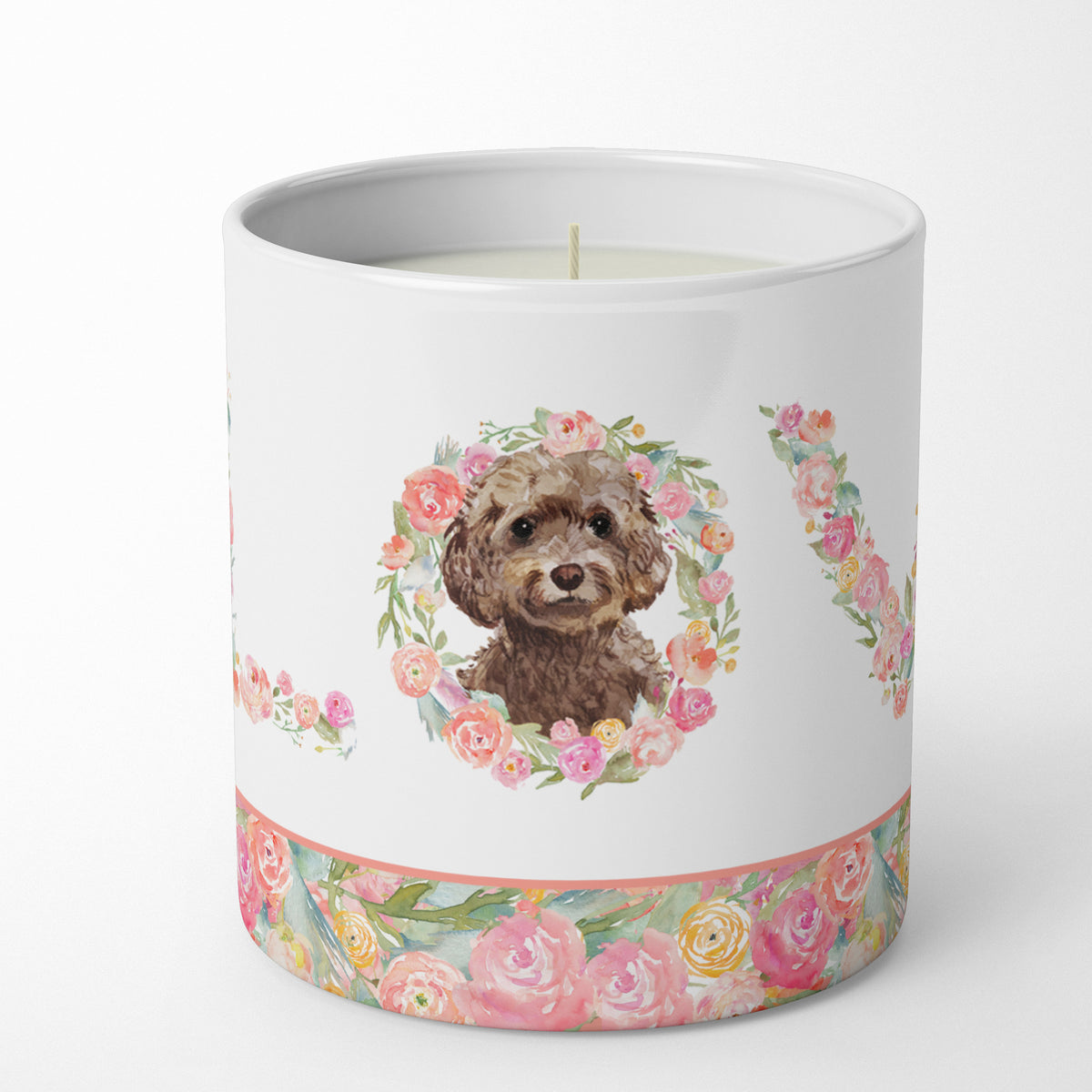 Buy this Brown Cockapoo Love 10 oz Decorative Soy Candle