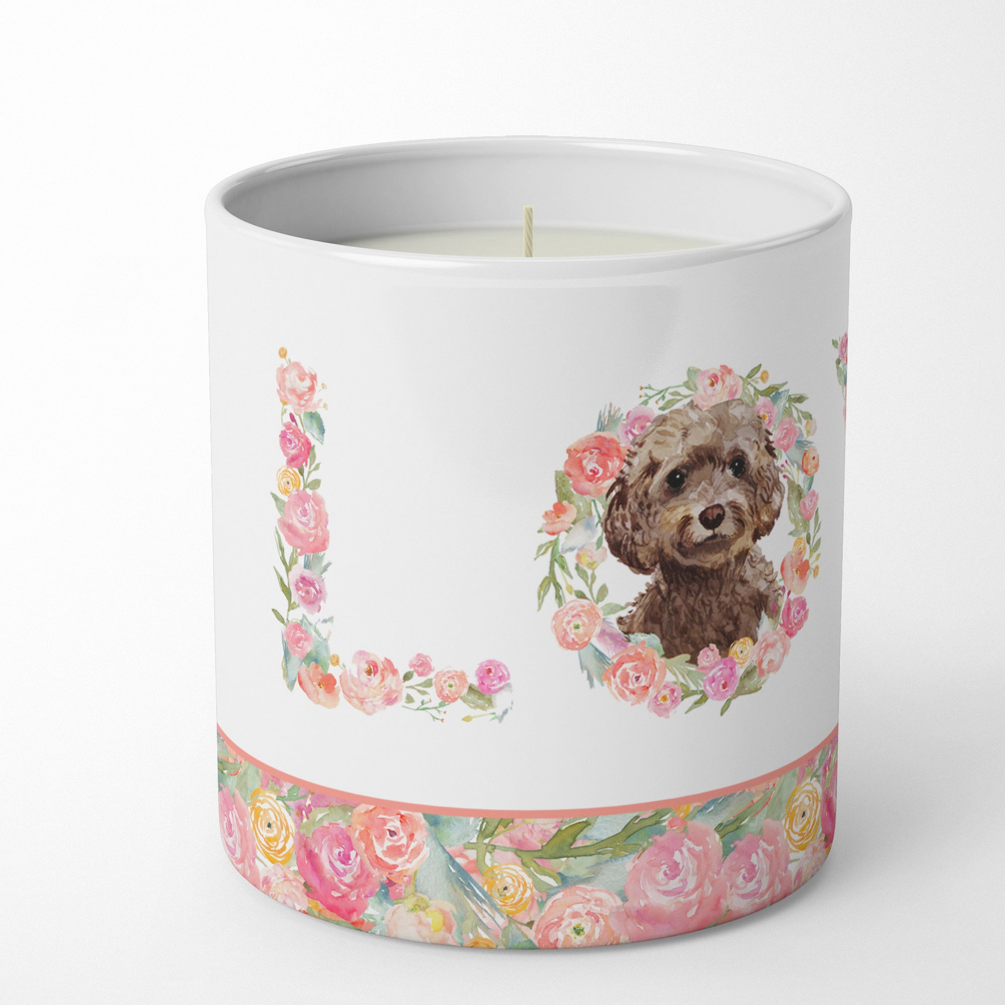 Buy this Brown Cockapoo Love 10 oz Decorative Soy Candle
