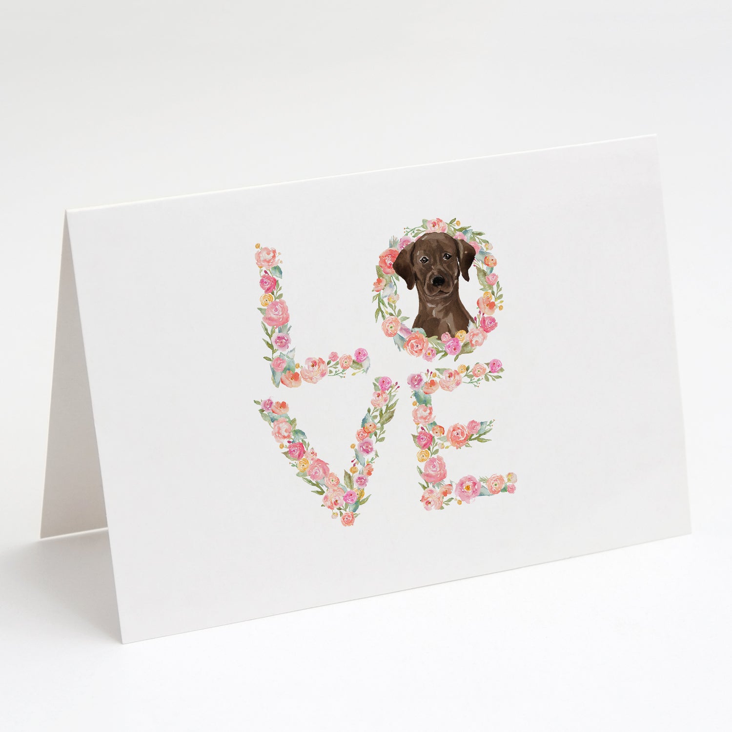 Buy this Chocolate Labrador Retriever Love Greeting Cards and Envelopes Pack of 8