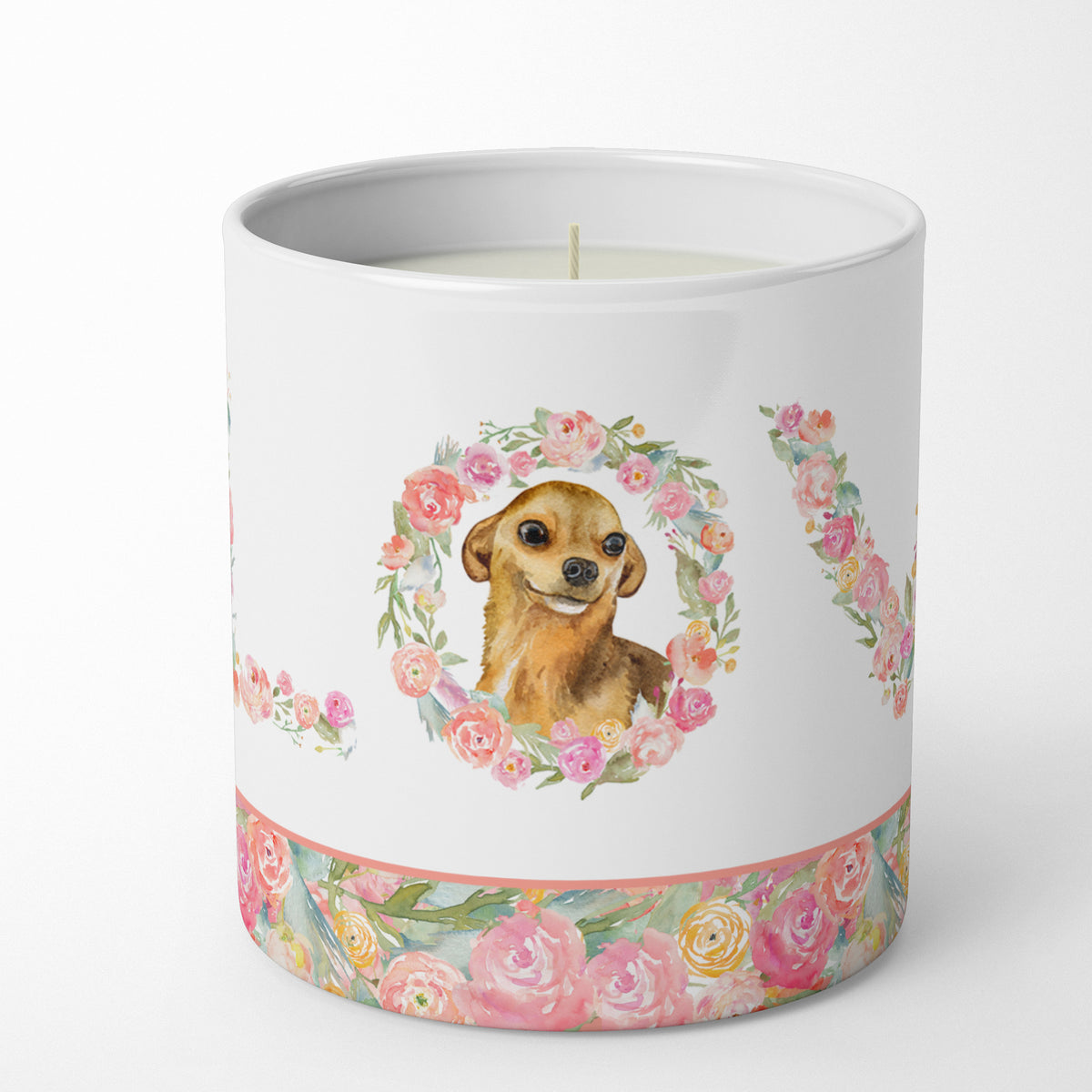 Buy this Chihuahua Love 10 oz Decorative Soy Candle