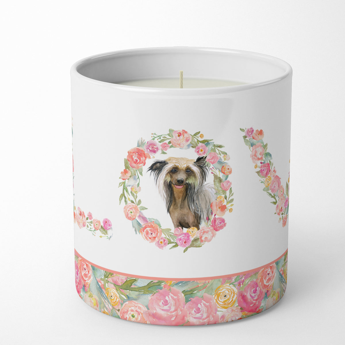 Buy this Chinese Crested Love 10 oz Decorative Soy Candle