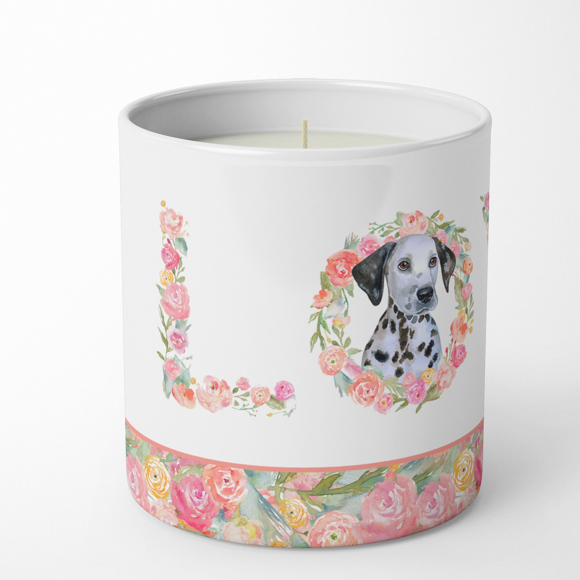 Dalmatian Puppy Love 10 oz Decorative Soy Candle - the-store.com