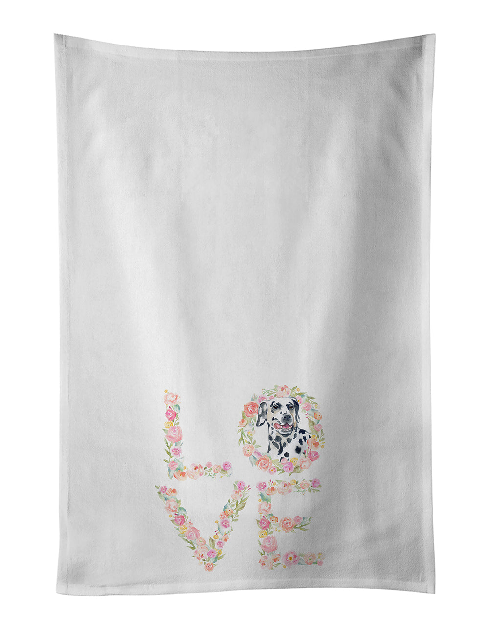 Buy this Dalmatian #2 Love White Kitchen Towel Set of 2 Dish Towels