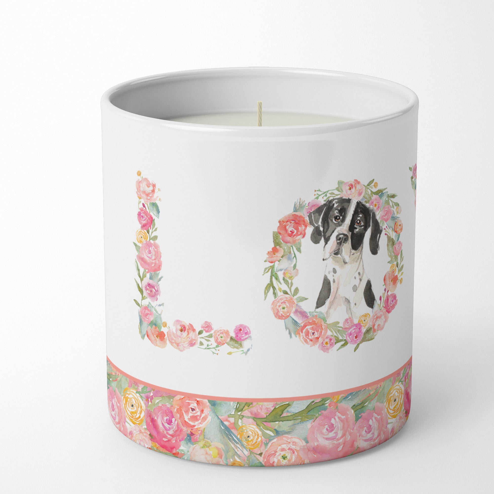 English Pointer Love 10 oz Decorative Soy Candle - the-store.com