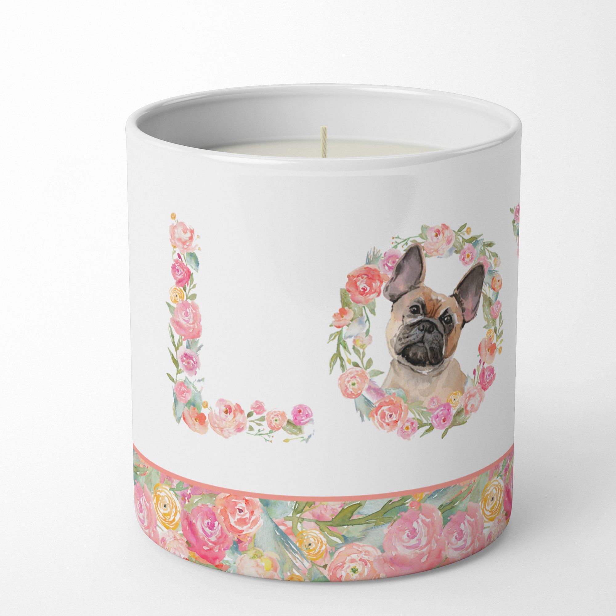 Buy this Fawn French Bulldog Love 10 oz Decorative Soy Candle