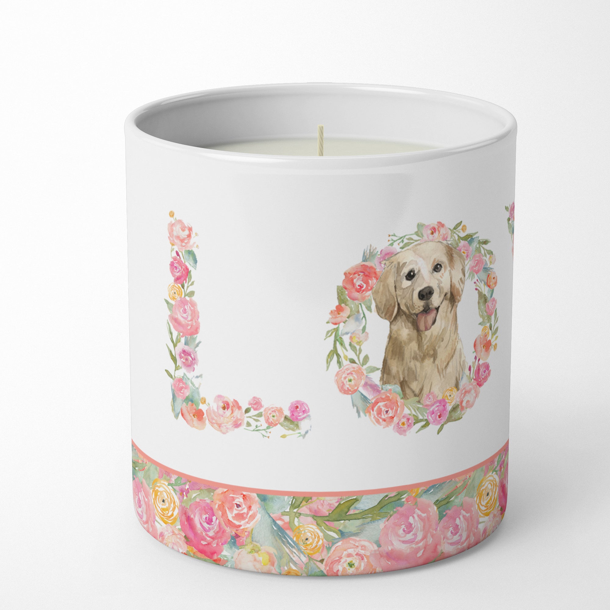 Buy this Golden Retriever Love 10 oz Decorative Soy Candle