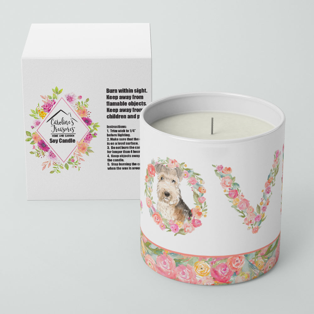 Lakeland Terrier Love 10 oz Decorative Soy Candle - the-store.com