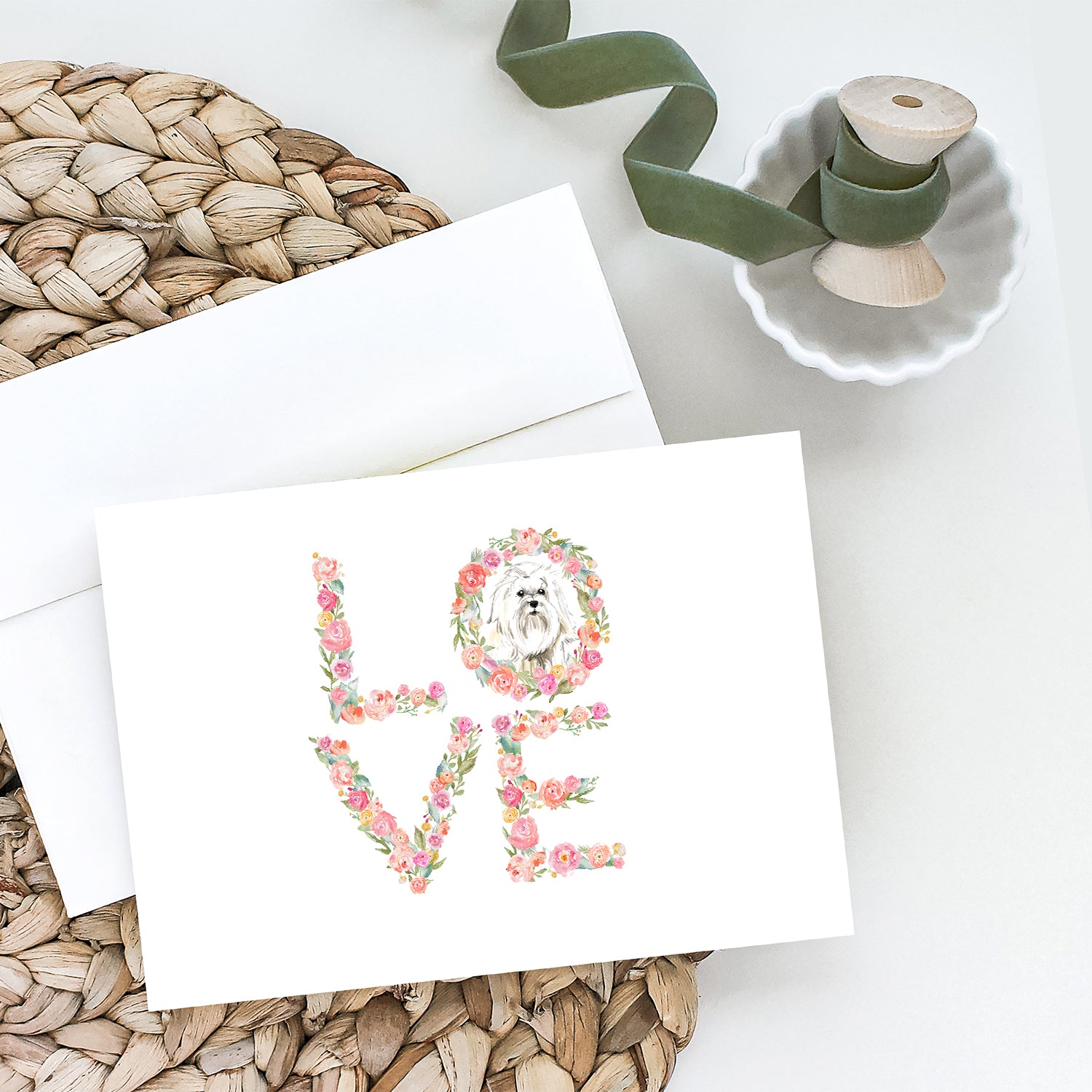 Maltese Love Greeting Cards and Envelopes Pack of 8 - the-store.com