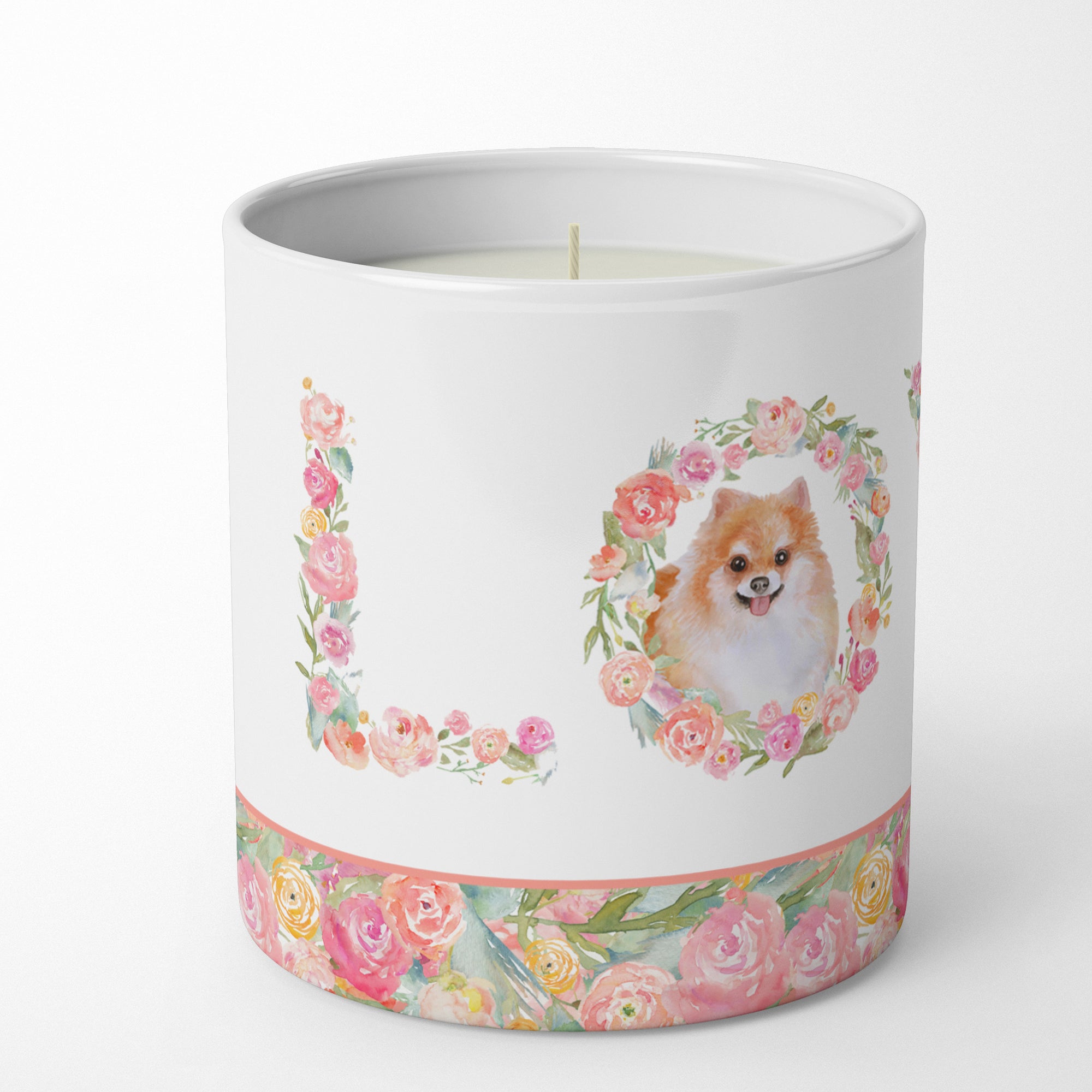 Pomeranian Love 10 oz Decorative Soy Candle - the-store.com