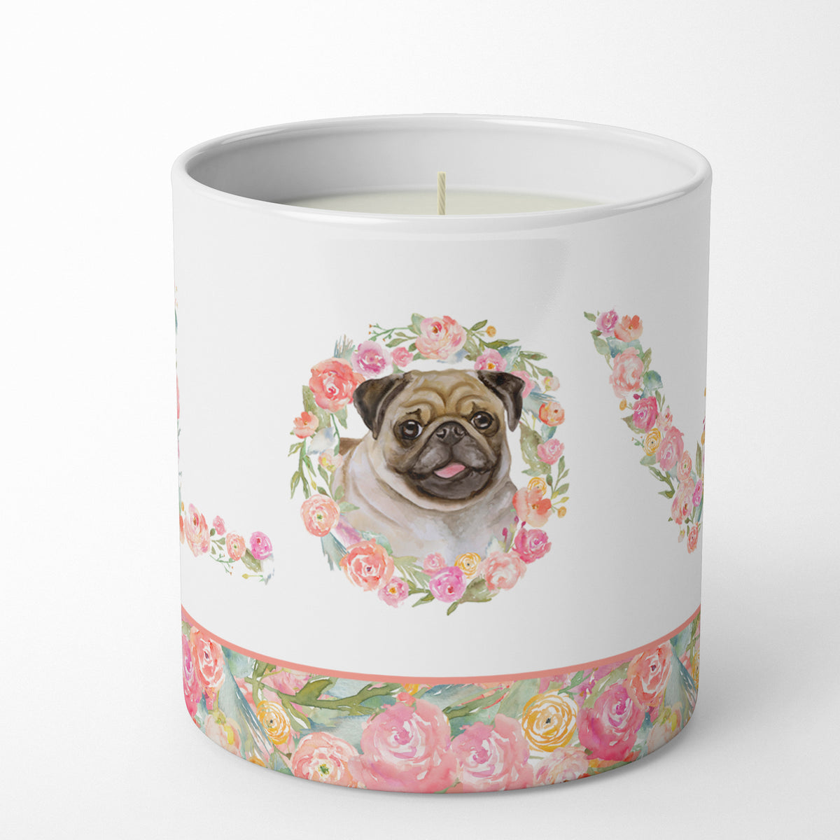 Buy this Pug Love 10 oz Decorative Soy Candle
