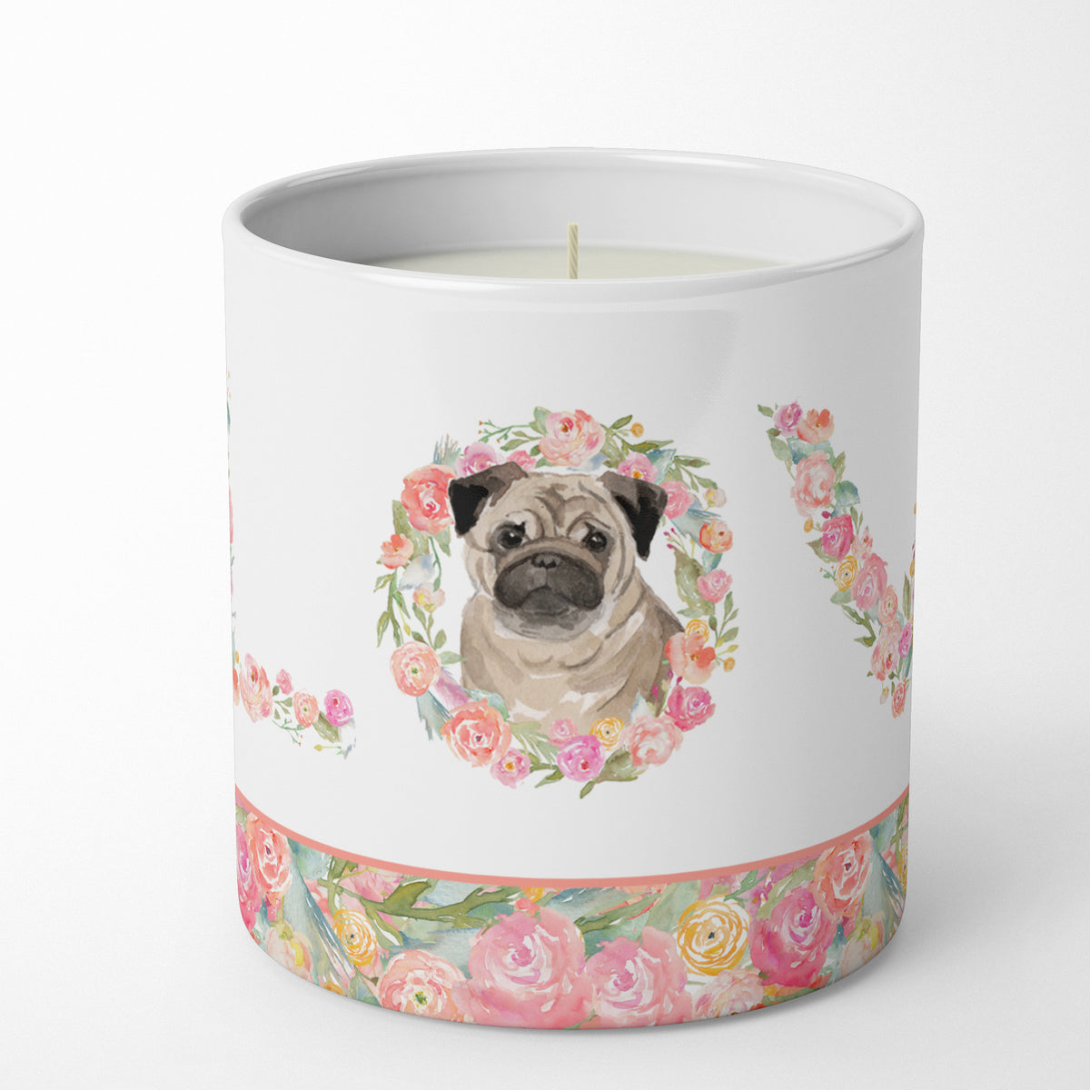 Buy this Pug #2 Love 10 oz Decorative Soy Candle