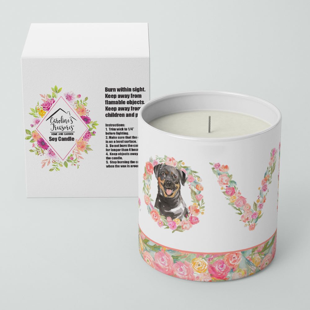 Rottweiler Love 10 oz Decorative Soy Candle - the-store.com