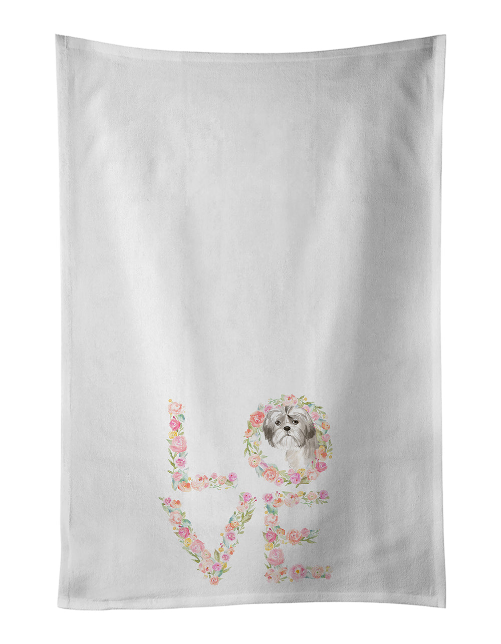 Buy this Shih Tzu #2 Love White Kitchen Towel Set of 2 Dish Towels