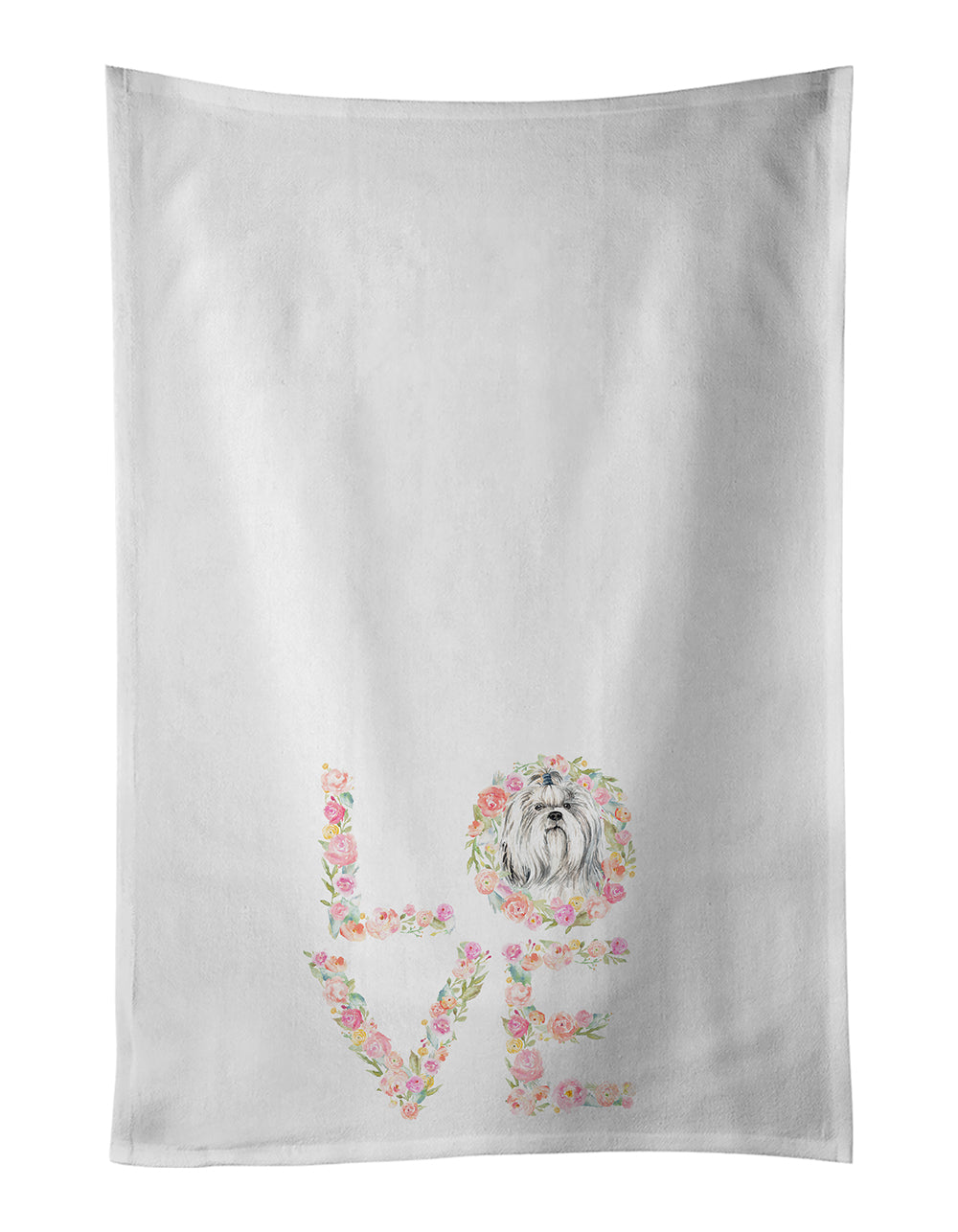 Buy this Shih Tzu #3 Love White Kitchen Towel Set of 2 Dish Towels