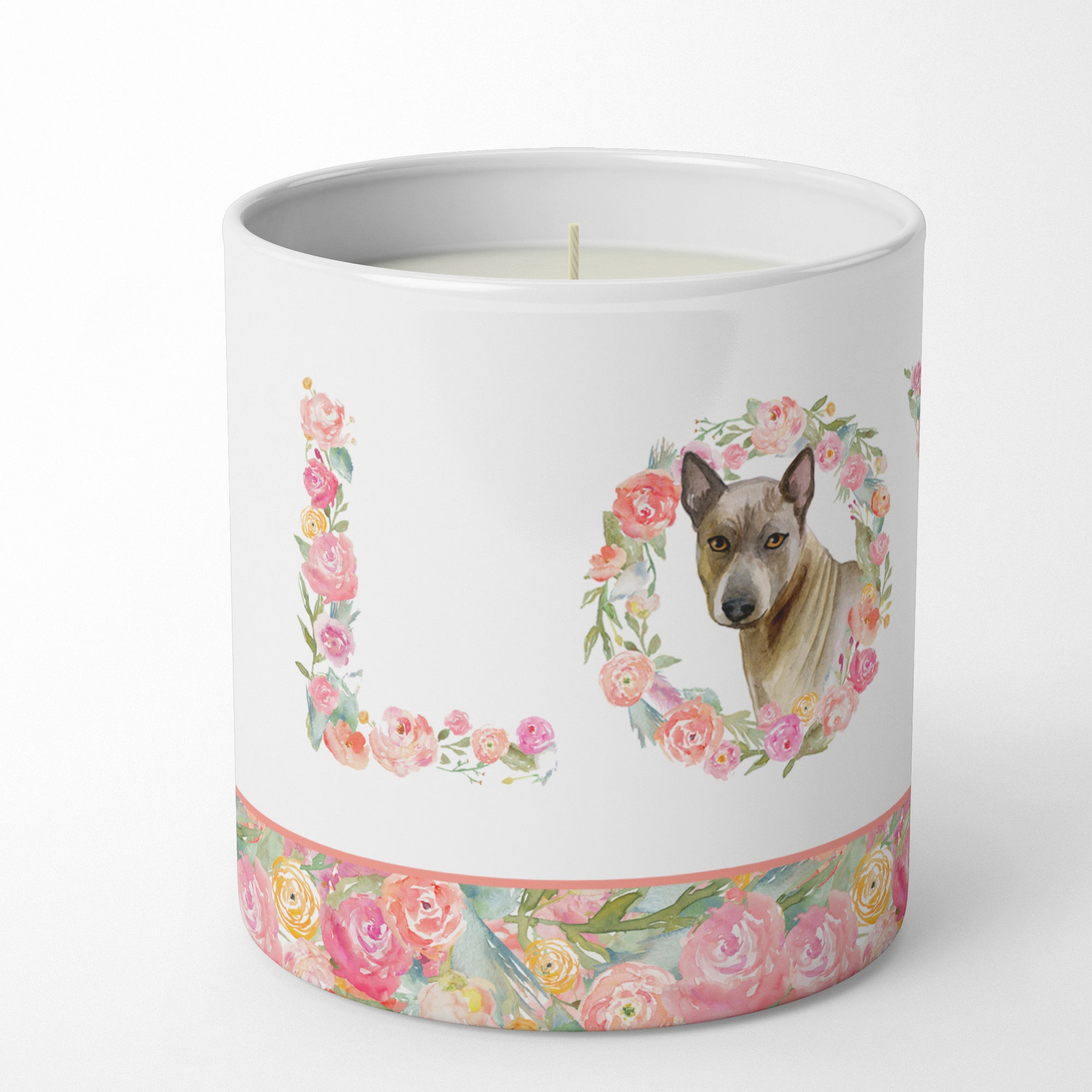 Caroline's Treasures Thai Ridgeback Love 10 oz Decorative Soy Candle