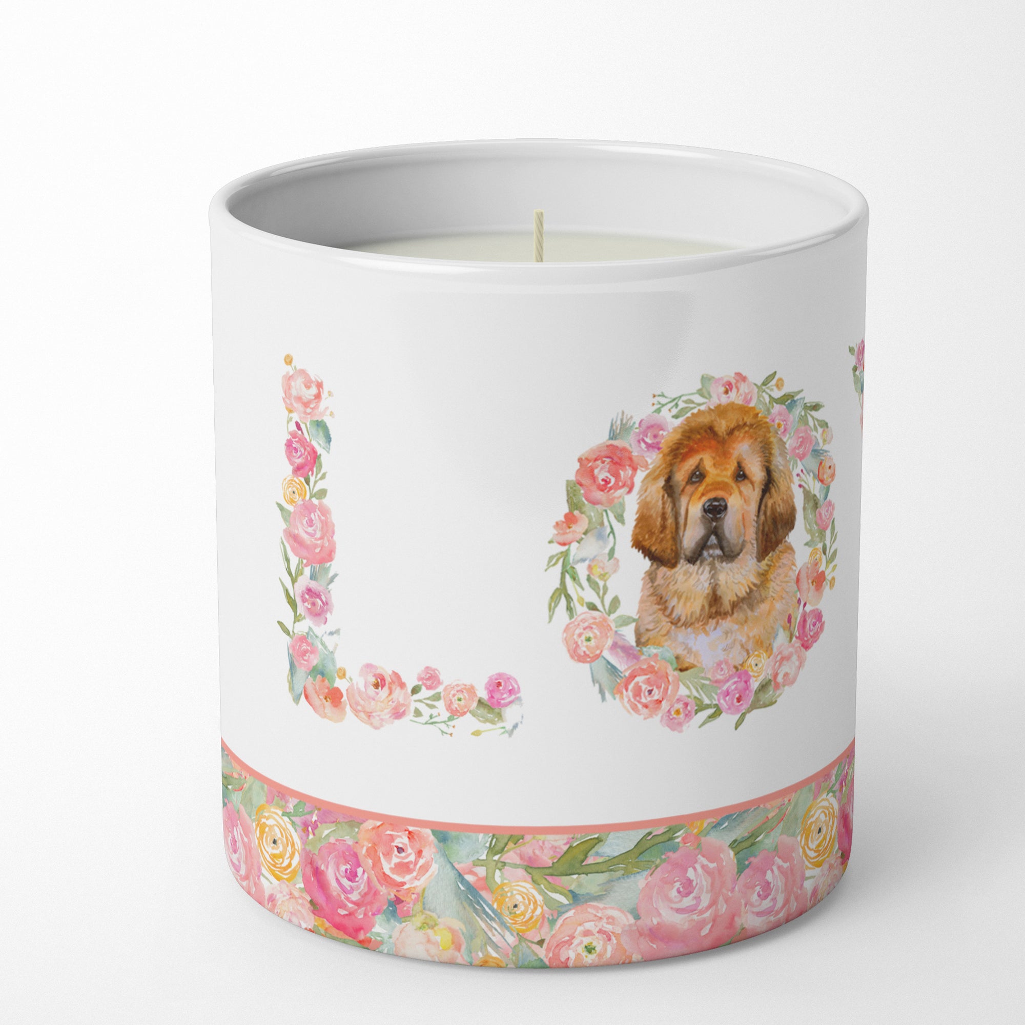 Tibetan Mastiff Love 10 oz Decorative Soy Candle - the-store.com