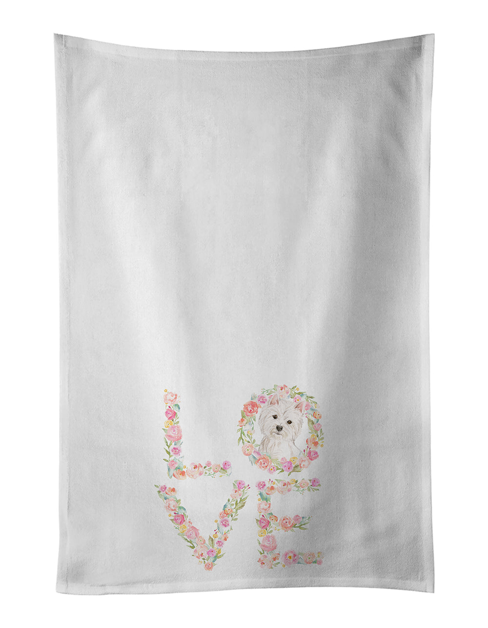 Buy this Westie Love White Kitchen Towel Set of 2 Dish Towels