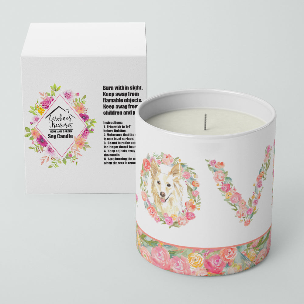 White Collie Love 10 oz Decorative Soy Candle - the-store.com