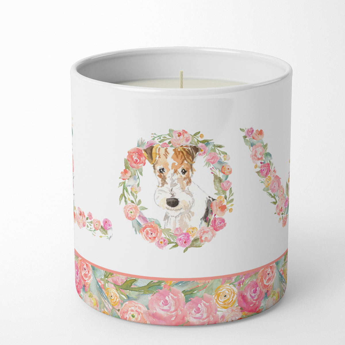 Buy this Wirehaired Fox Terrier Love 10 oz Decorative Soy Candle