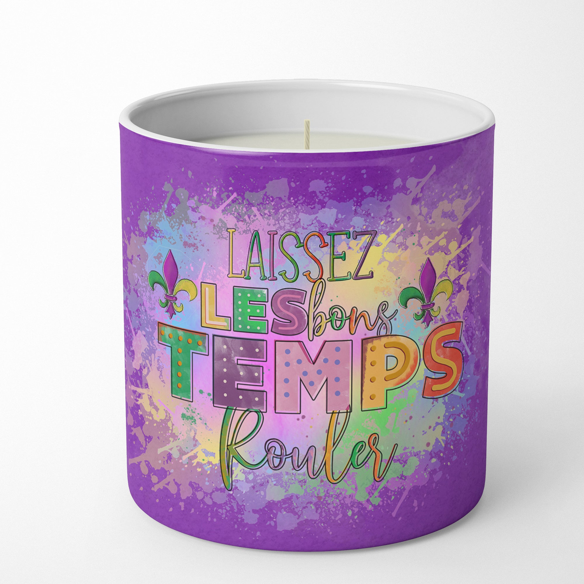 Buy this Laissex Les bons Temps Rouler Mardi Gras 10 oz Decorative Soy Candle