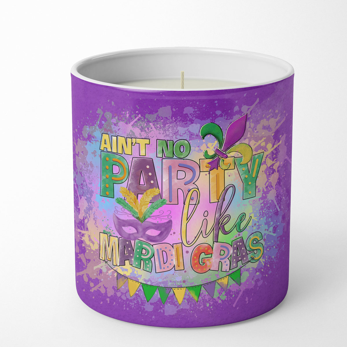 Buy this Ain&#39;t No Party Like Mardi Gras 10 oz Decorative Soy Candle