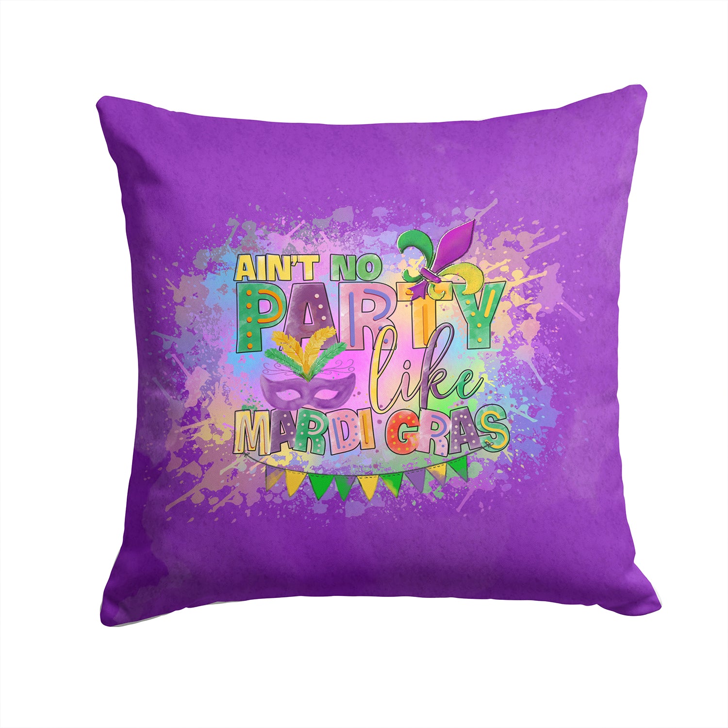 Buy this Ain't No Party Like Mardi Gras Fabric Decorative Pillow