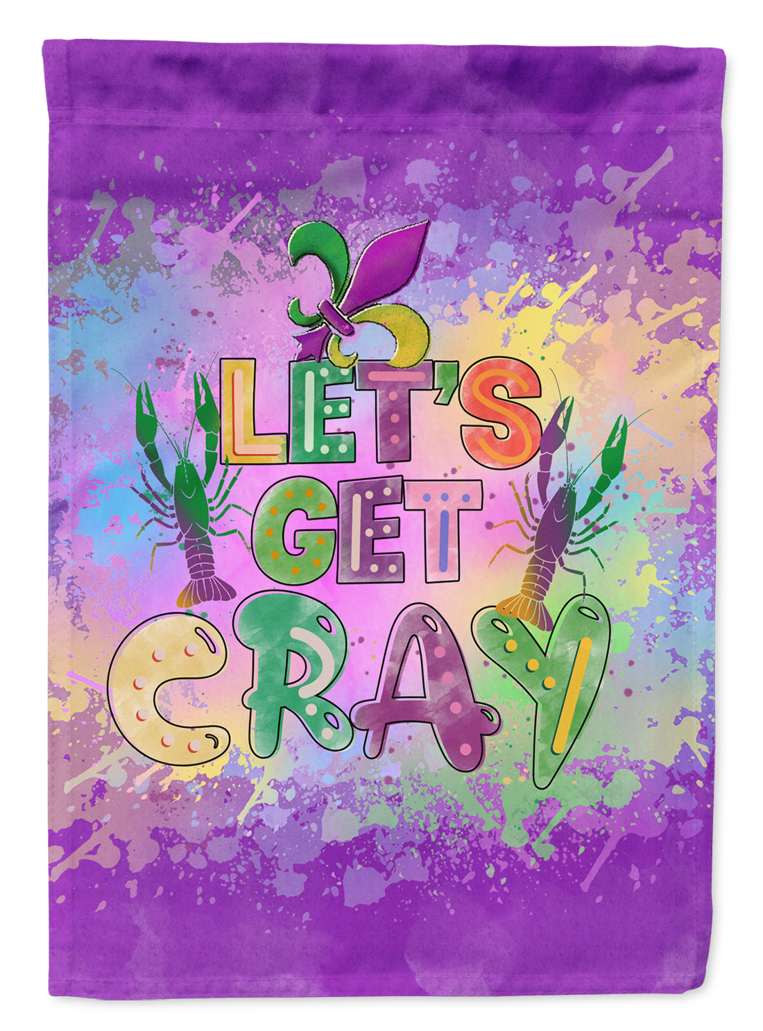 Let's Get Cray Mardi Gras Flag Garden Size  the-store.com.