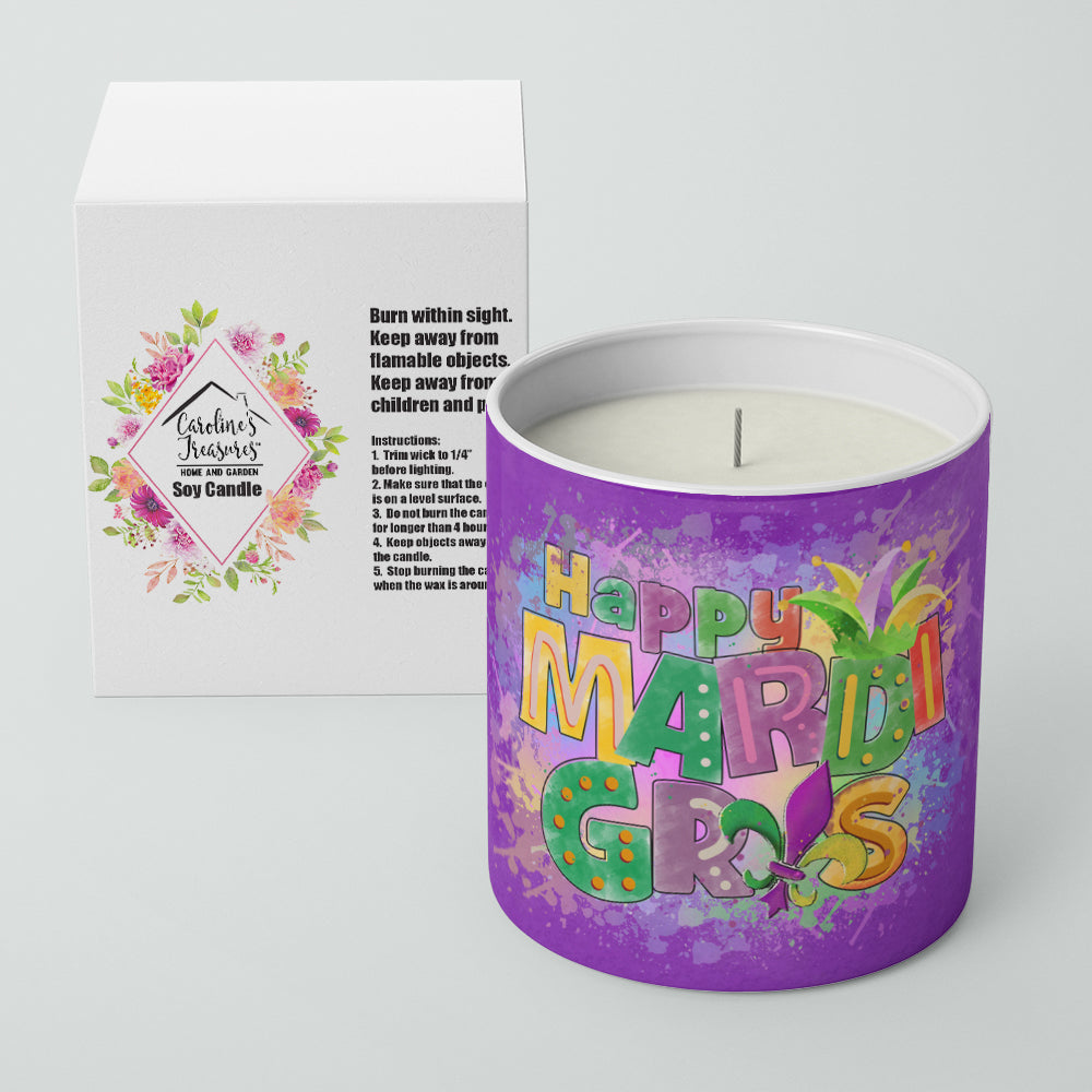 Buy this Happy Mardi Gras 10 oz Decorative Soy Candle