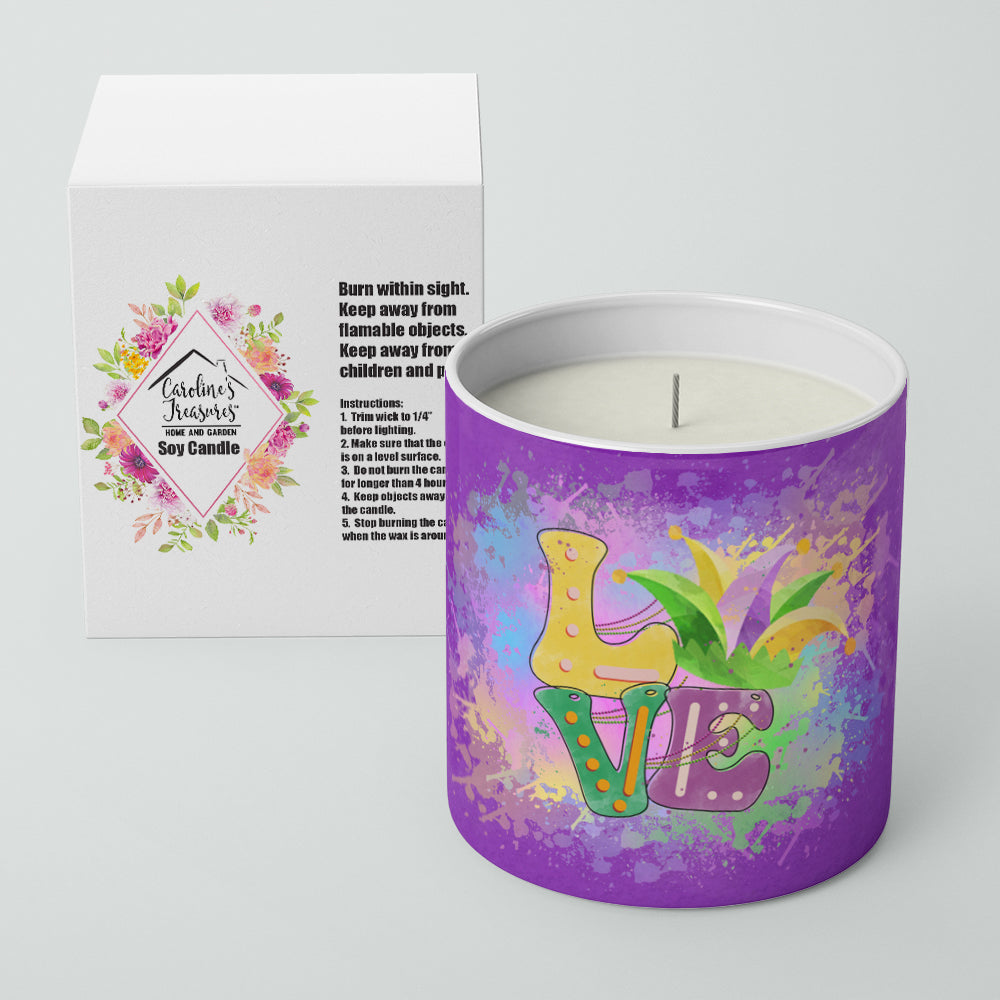 Buy this Love Mardi Gras 10 oz Decorative Soy Candle