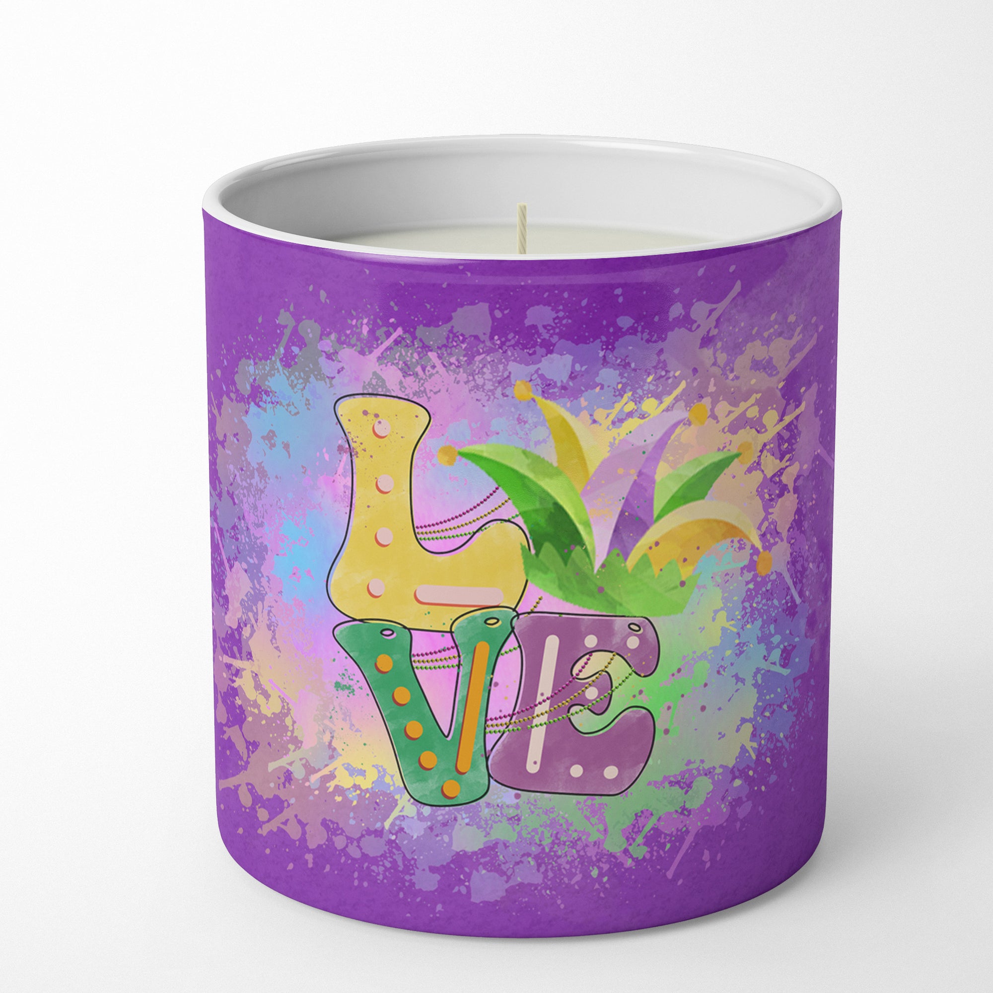 Buy this Love Mardi Gras 10 oz Decorative Soy Candle