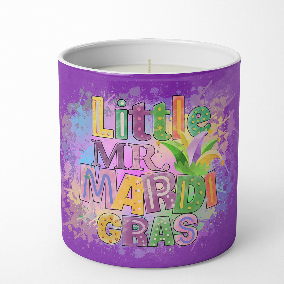 Buy this Little Mr. Mardi Gras 10 oz Decorative Soy Candle