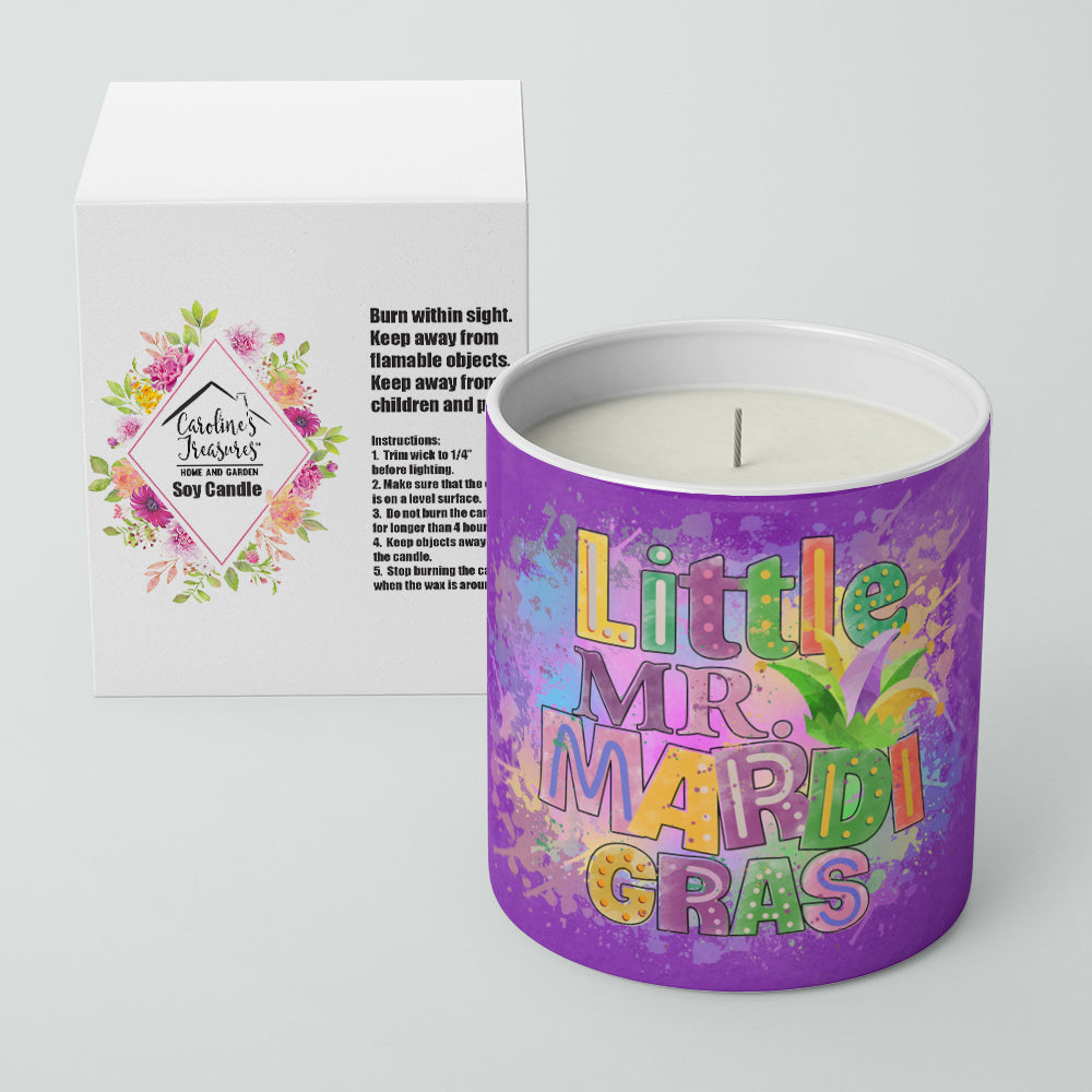 Little Mr. Mardi Gras 10 oz Decorative Soy Candle - the-store.com