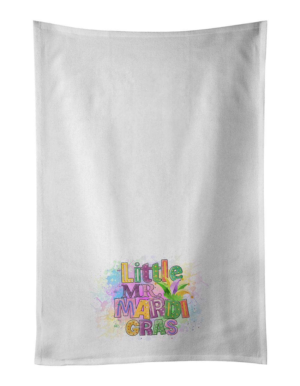 Buy this Little Mr. Mardi Gras White Kitchen Towel Set of 2 Dish Towels