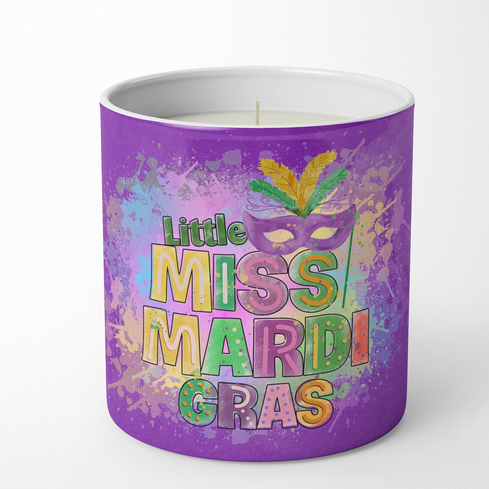 Buy this Little Miss Mardi Gras 10 oz Decorative Soy Candle
