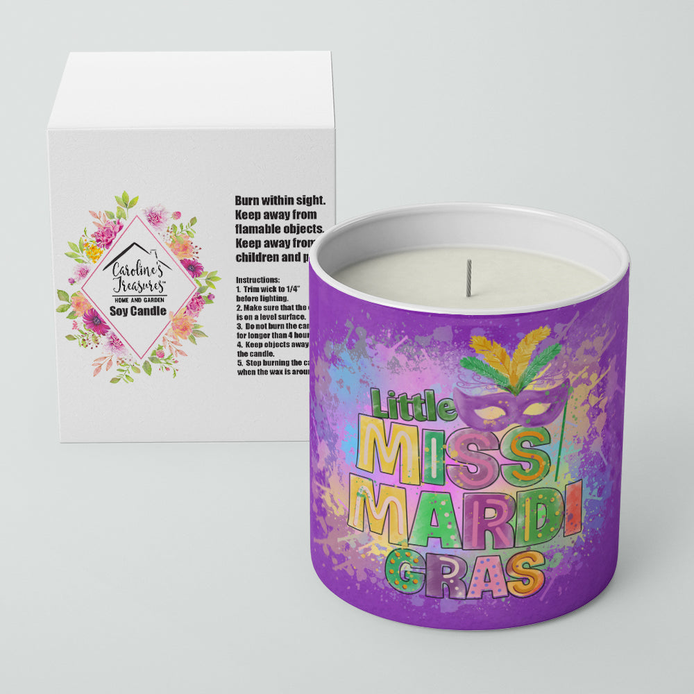 Buy this Little Miss Mardi Gras 10 oz Decorative Soy Candle