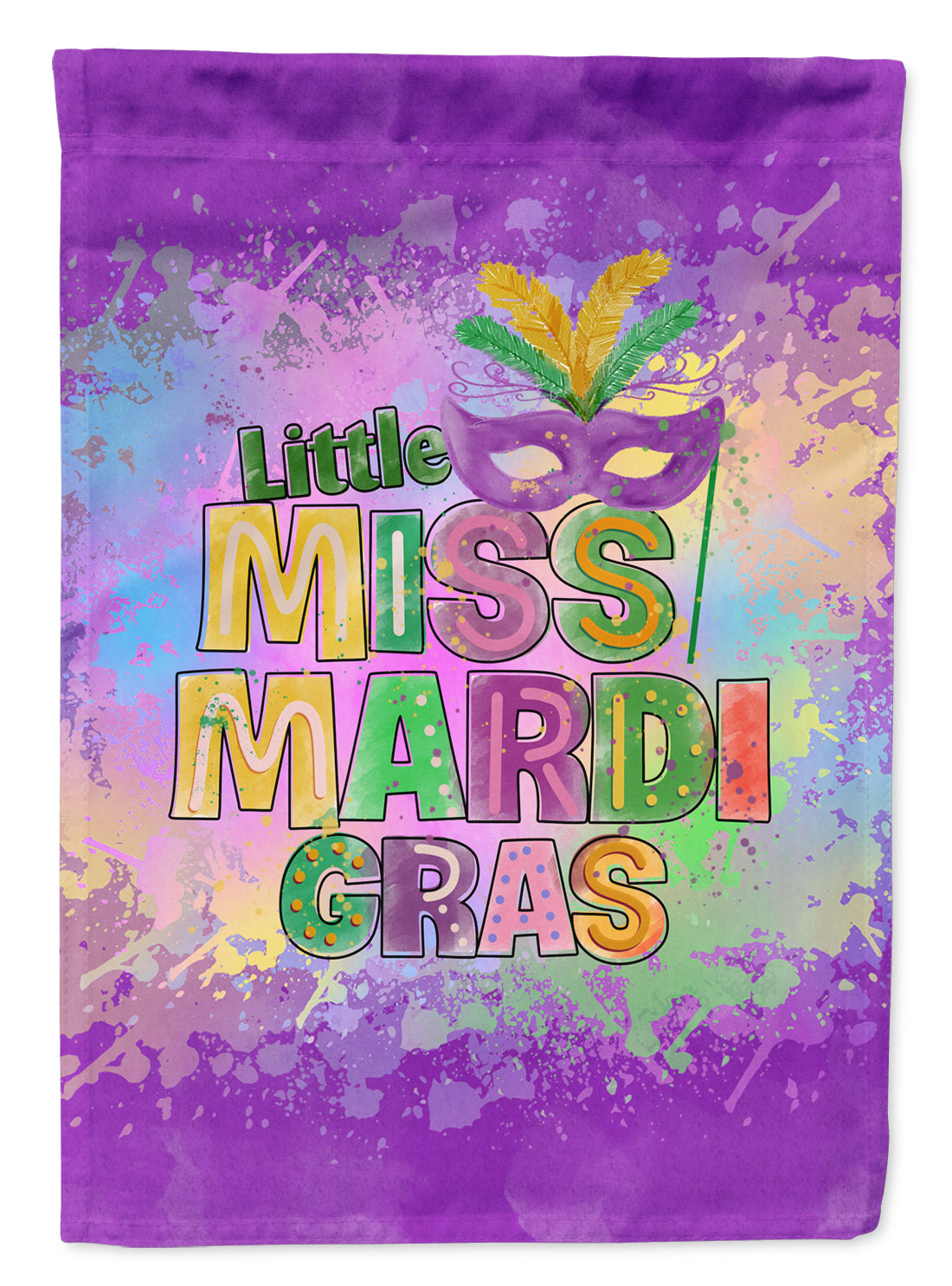 Little Miss Mardi Gras Flag Garden Size  the-store.com.