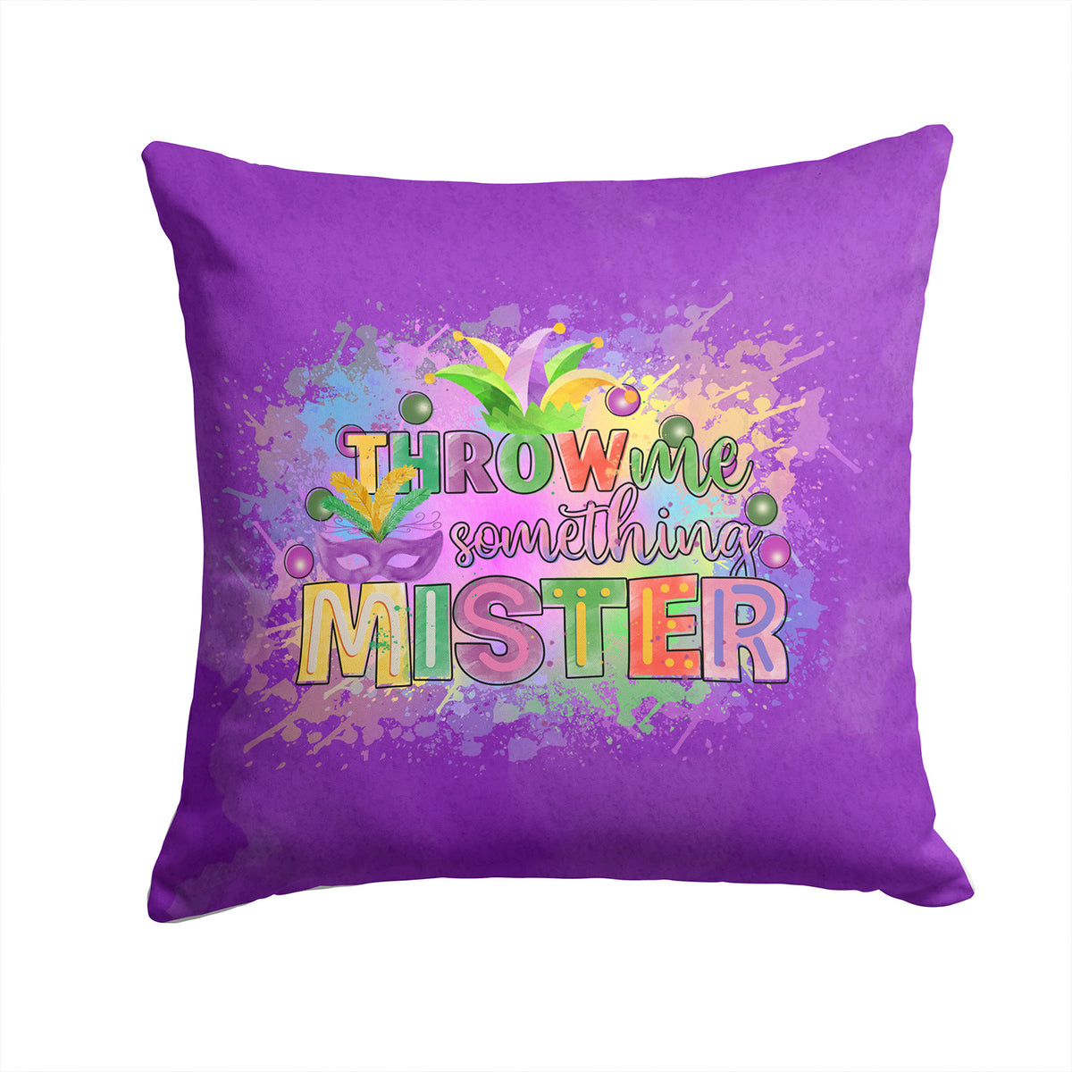Buy this Throw me Somethin Mister Mardi Gras Fabric Decorative Pillow