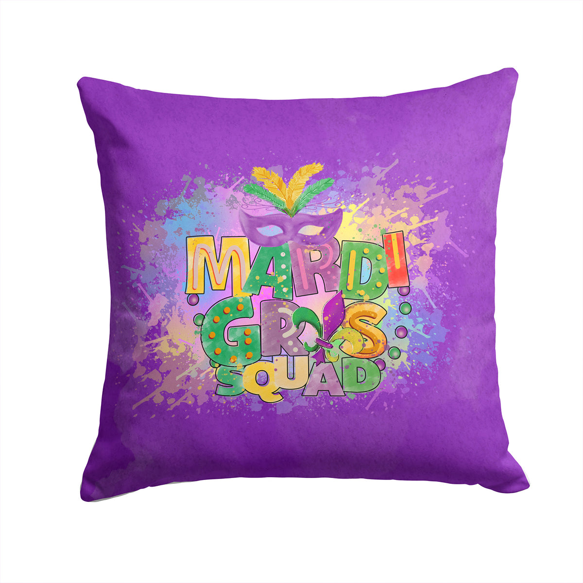 Buy this Mardi Gras Squad Fabric Decorative Pillow
