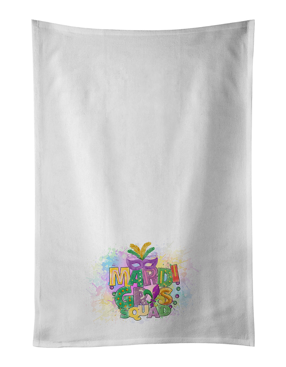 Buy this Mardi Gras Squad White Kitchen Towel Set of 2 Dish Towels