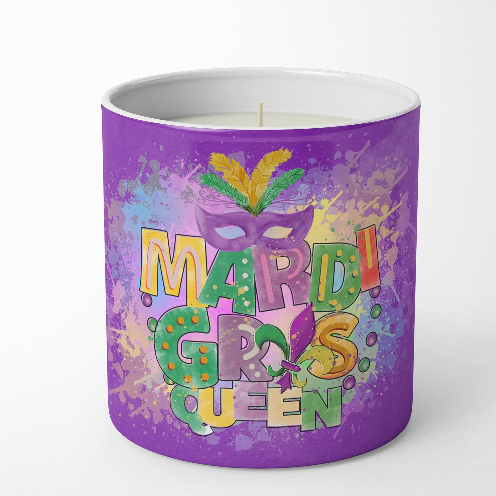 Buy this Mardi Gras Queen 10 oz Decorative Soy Candle
