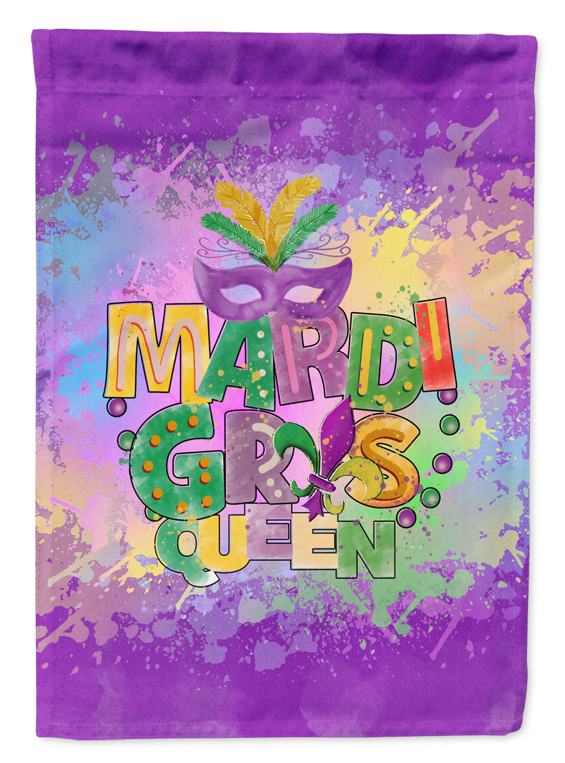 Mardi Gras Queen Flag Garden Size