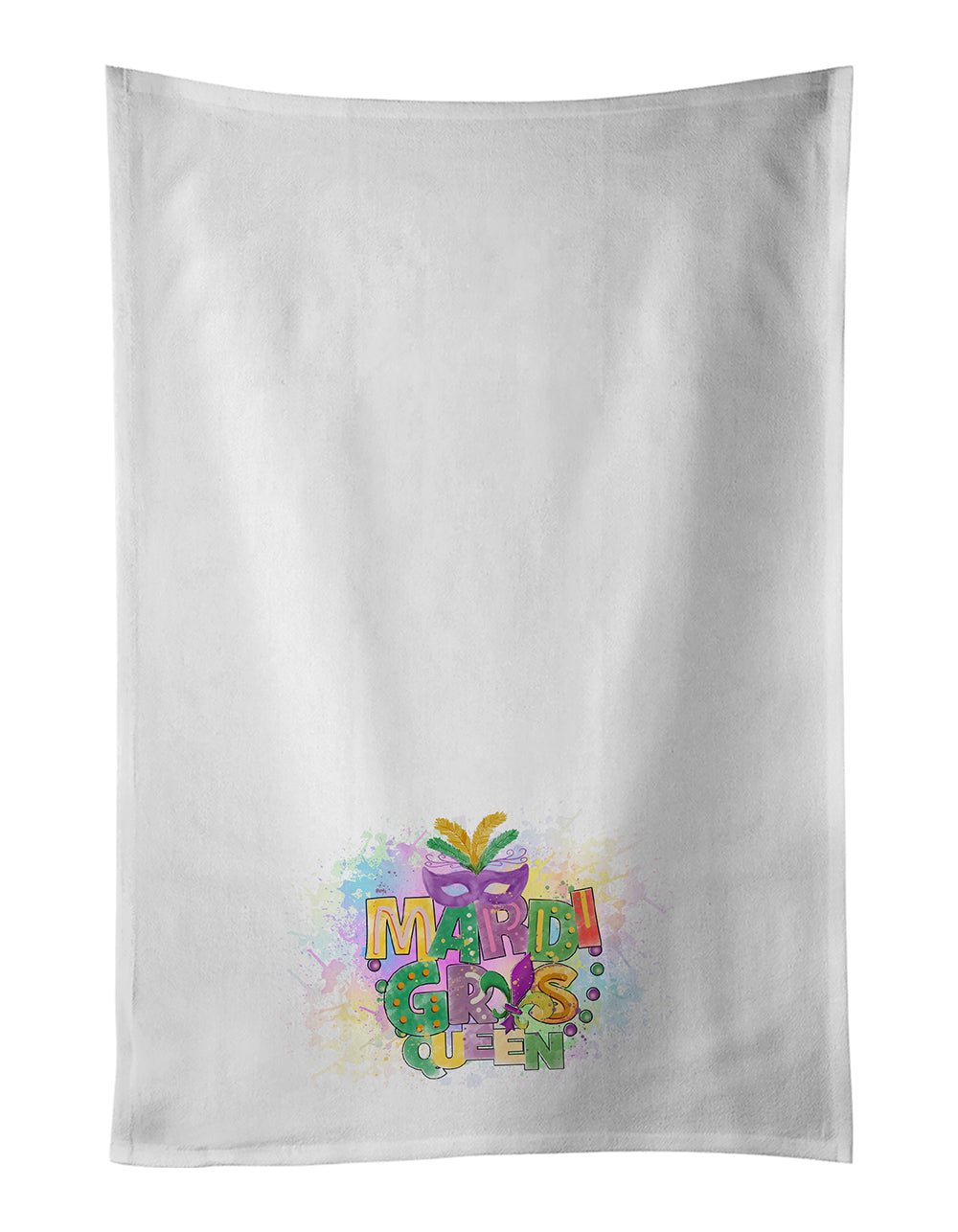 Buy this Mardi Gras Queen White Kitchen Towel Set of 2 Dish Towels
